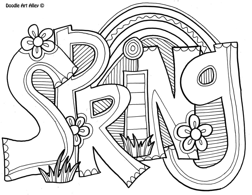 Coloring Pages For Kids Spring
 Spring Coloring pages Doodle Art Alley