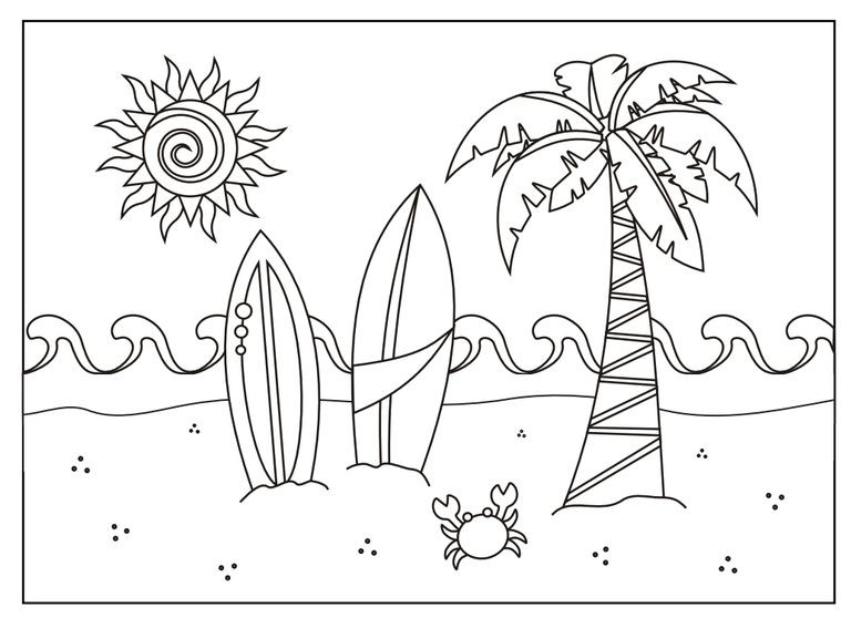 Coloring Pages For Kids Summer
 237 Free Printable Summer Coloring Pages for Kids