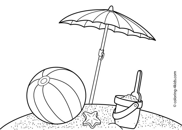 Coloring Pages For Kids Summer
 25 best Beach theme images on Pinterest
