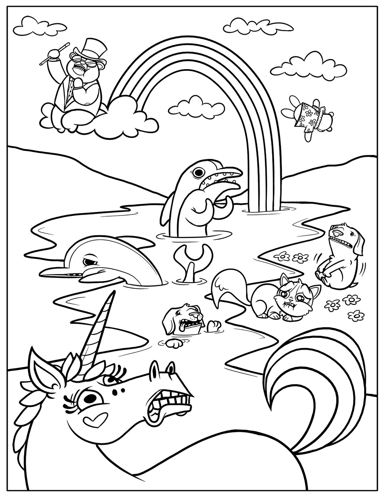 Coloring Pages For Kids To Print
 Free Printable Rainbow Coloring Pages For Kids