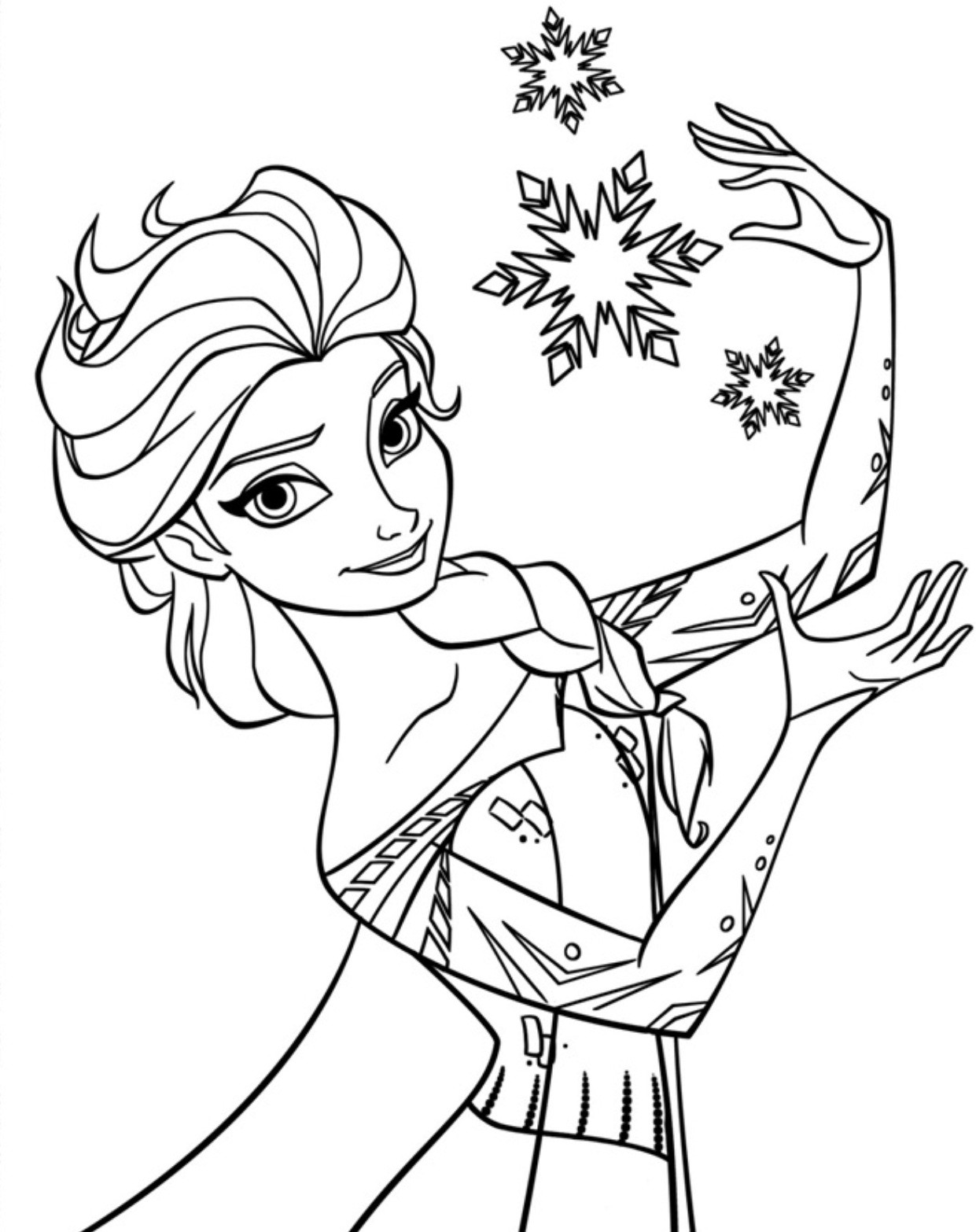 Coloring Pages For Kids To Print
 Free Printable Elsa Coloring Pages for Kids Best