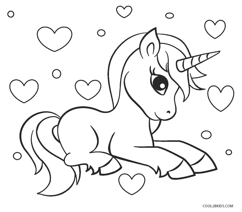 Coloring Pages For Kids Unicorn
 Free Printable Unicorn Coloring Pages For Kids