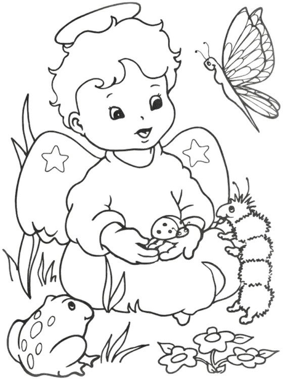 Coloring Pages For Kids
 Kids Page Angel Coloring Pages