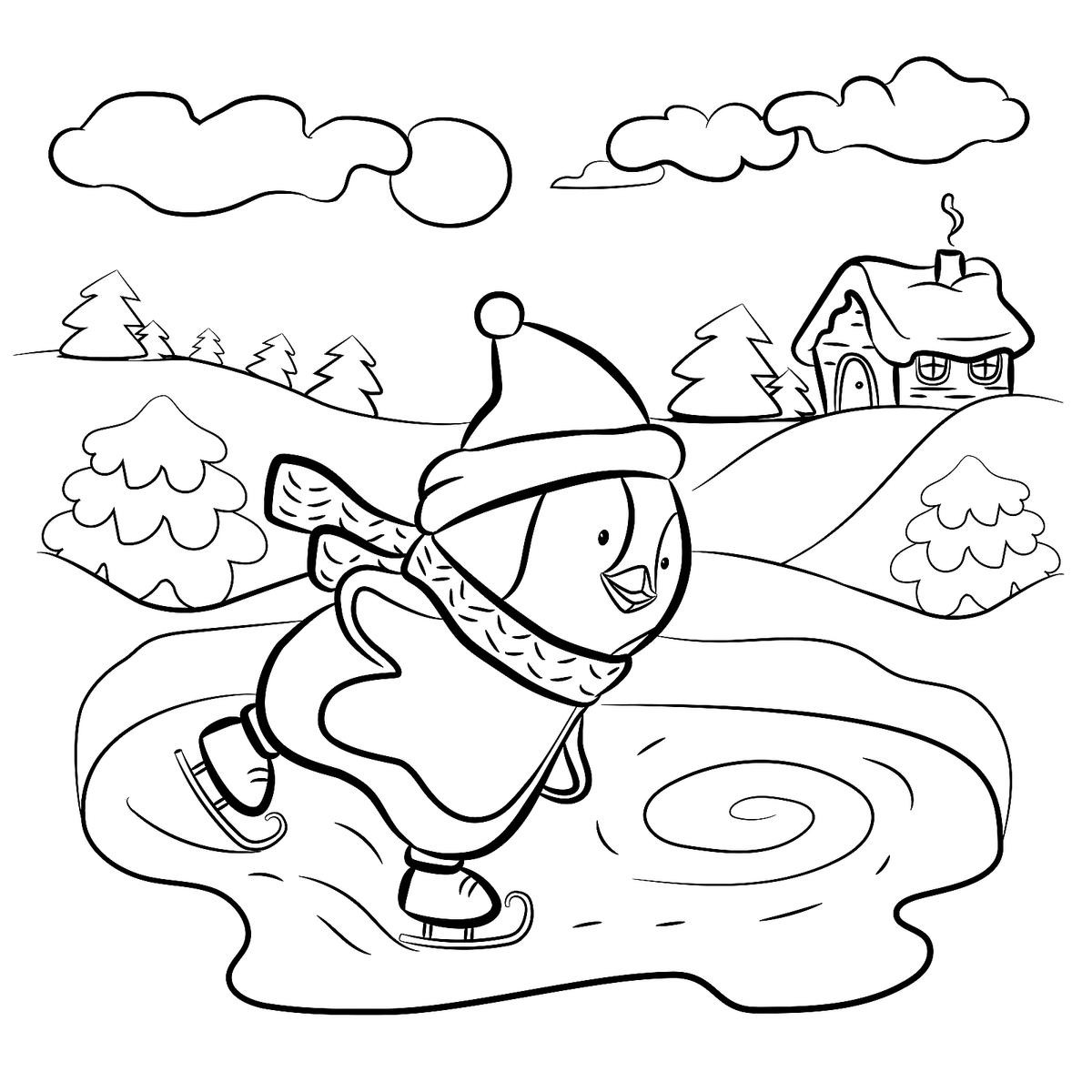 Coloring Pages For Kids Winter
 Winter Puzzle & Coloring Pages Printable Winter Themed