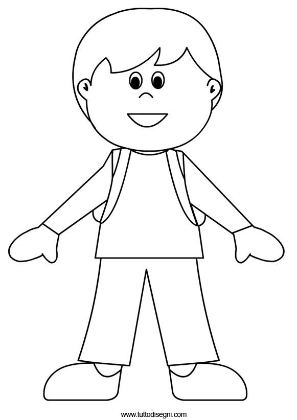 Coloring Pages For Kindergarten Boys
 Disegni Accoglienza Scuola – Bambino con zaino Tutto