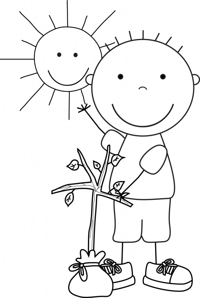 Coloring Pages For Kindergarten Boys
 Earth Day For Kids Coloring Home