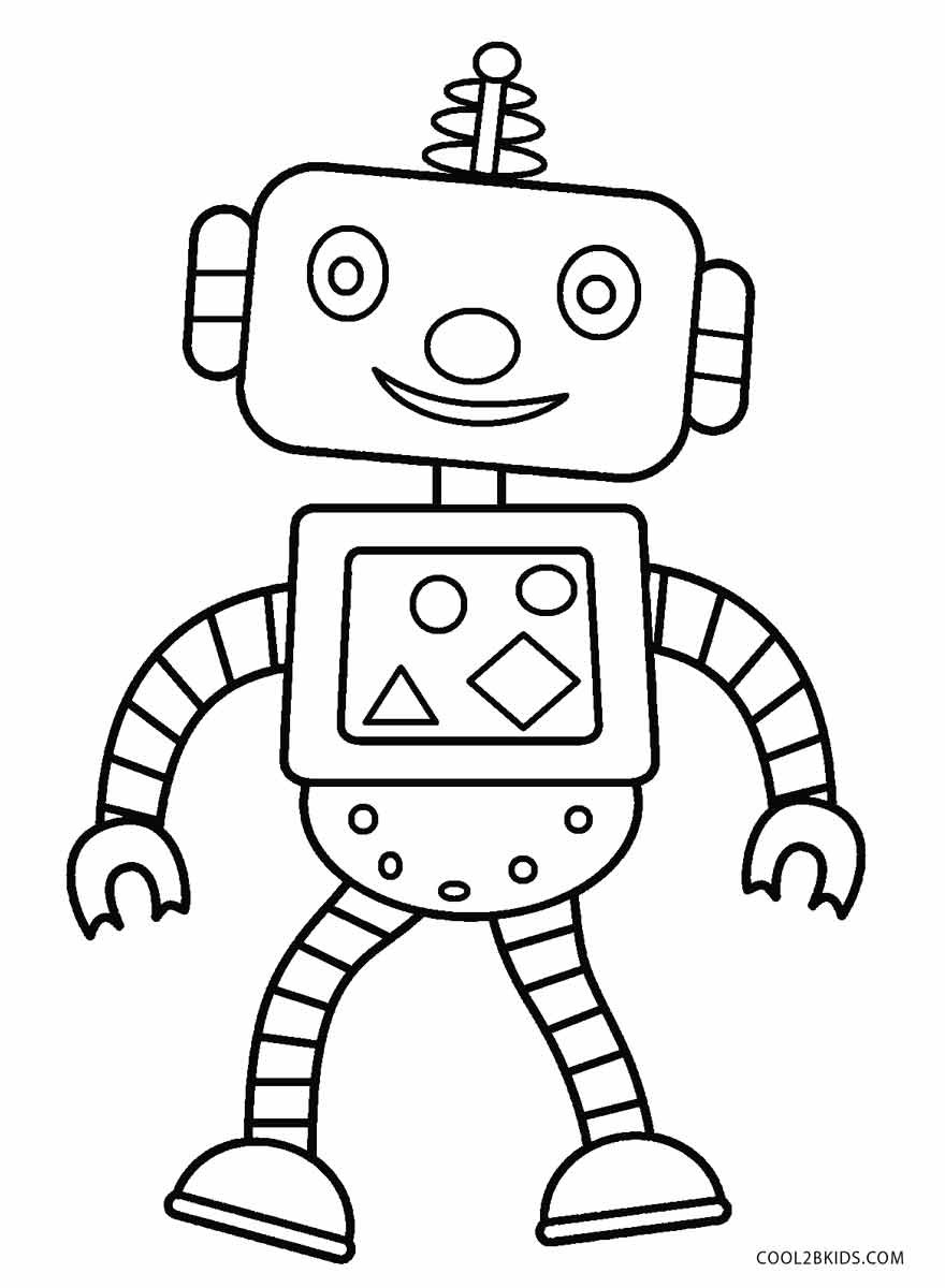 Coloring Pages For Kindergarten Boys
 Free Printable Robot Coloring Pages For Kids