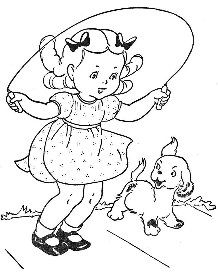 Coloring Pages For Little Girls
 Jumping rope alone or with friends from the book