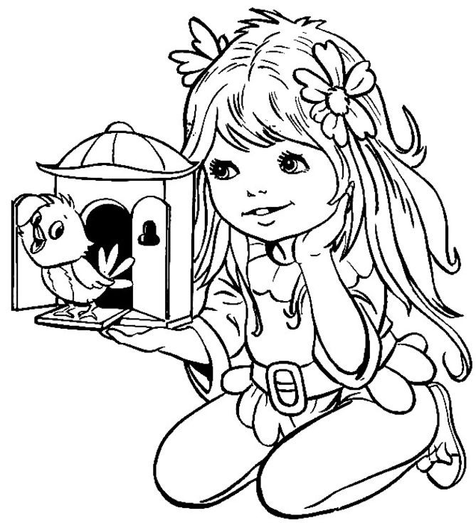 Coloring Pages For Little Girls
 Little bird Coloring pages for Girls Free Printable