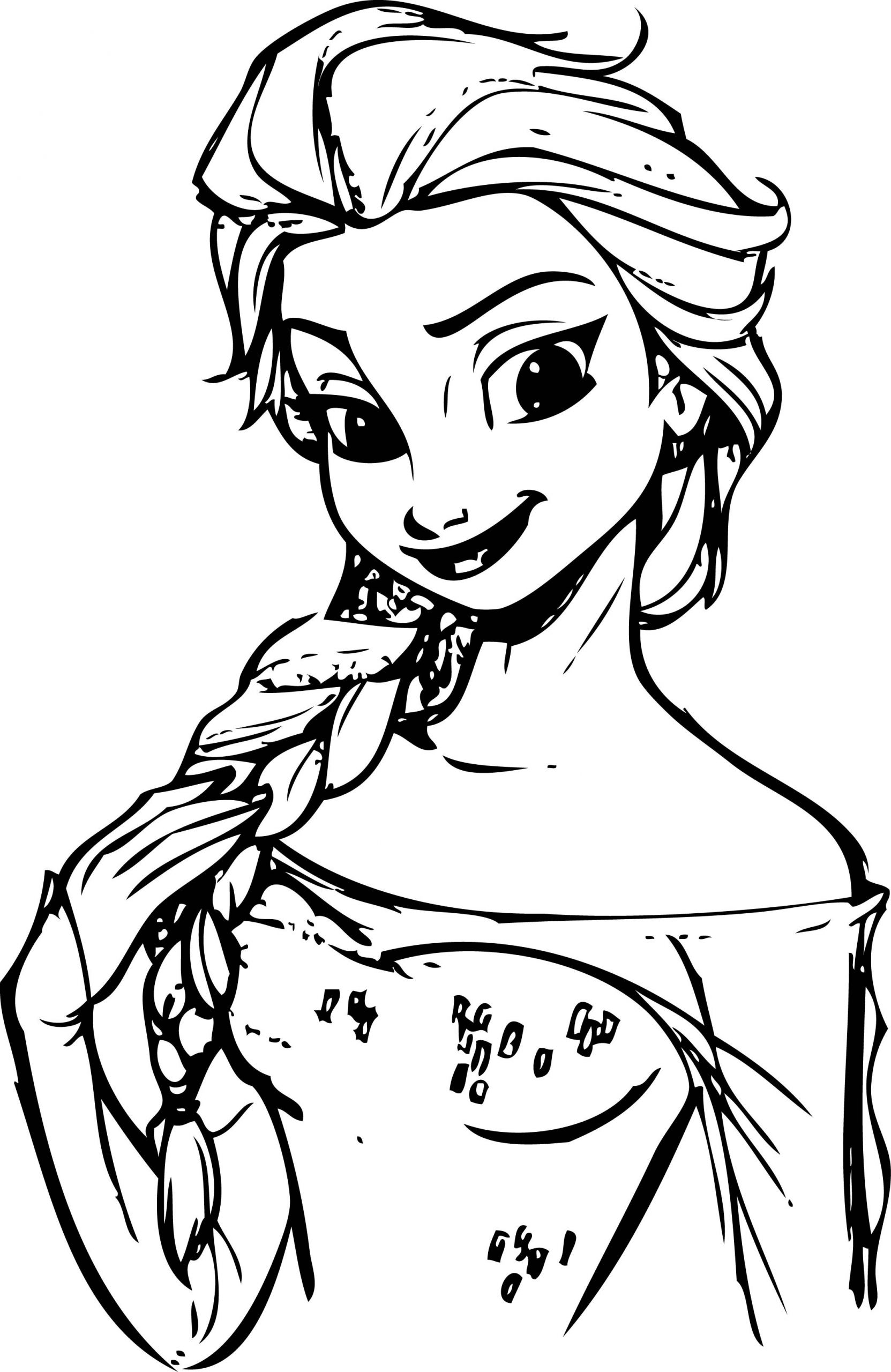 Coloring Pages For Little Girls
 Frozen Anna Elsa Coloring Page