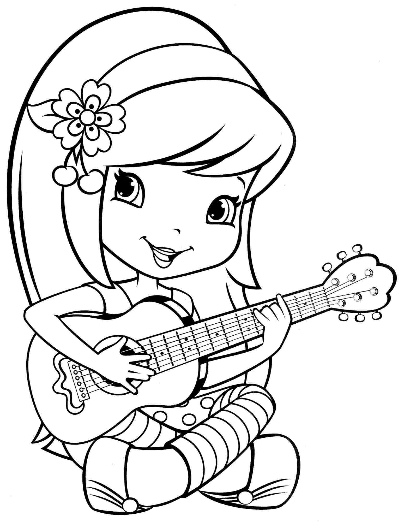 Coloring Pages For Little Girls
 Free Printable Free Cartoon Strawberry Shortcake Cherry
