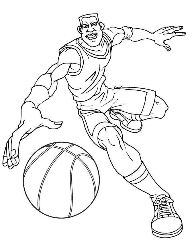 Coloring Pages For Teen Boys
 Basketball Sport For Teenagers Coloring Page
