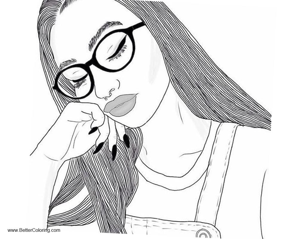 Coloring Pages For Teen Girls
 Girly Coloring Pages Sleepy Girl Free Printable Coloring