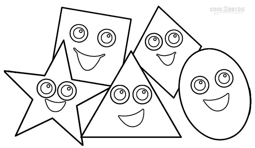 Coloring Pages For Toddlers Shapes
 Printable Shapes Coloring Pages For Kids