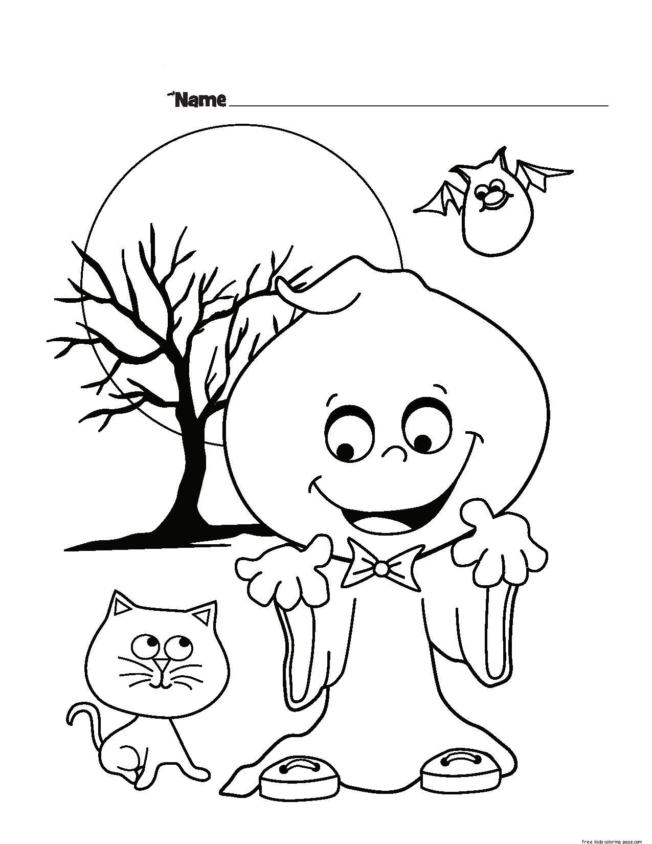 Coloring Pages For Toddlers To Print
 halloween ghost printable coloring pages for kidsFree