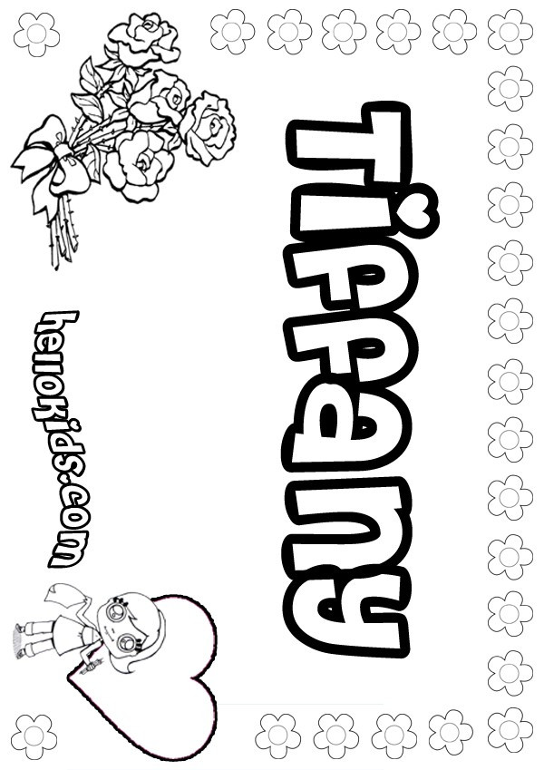 Coloring Pages Girls Names
 girls name coloring pages Tiffany girly name to color