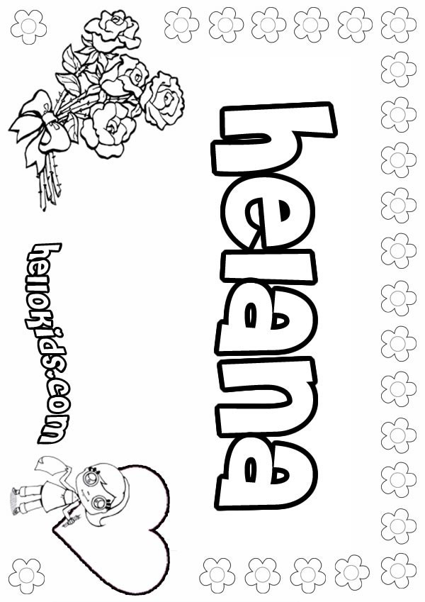 Coloring Pages Girls Names
 Ucik Hair coloring pages for girls names