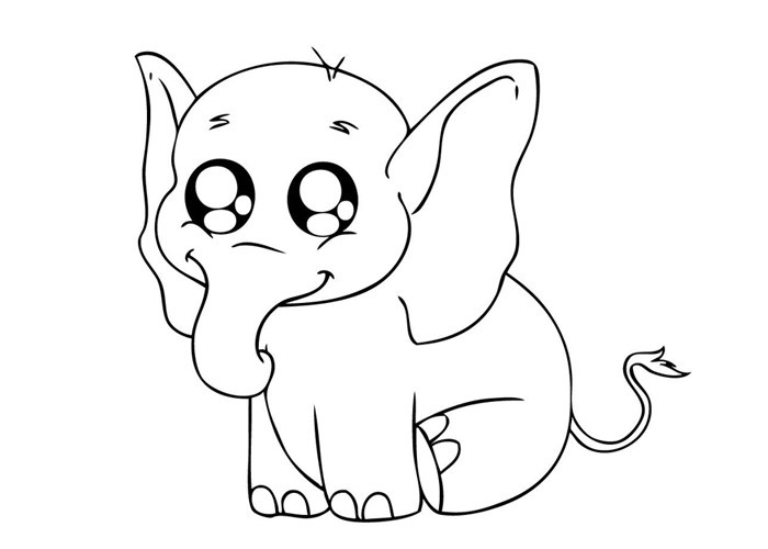 Coloring Pages Of Baby Animals
 Baby Elephant Coloring Pages Animal