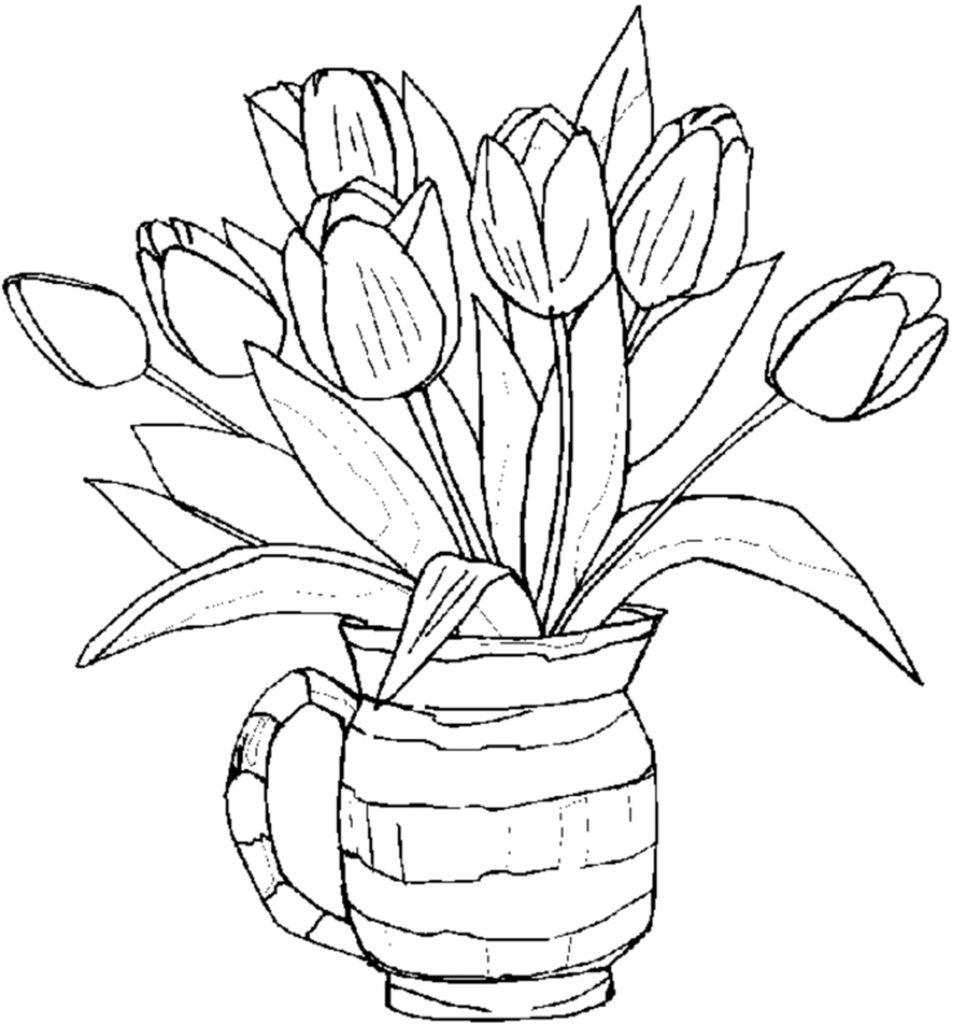Coloring Pages Of Flowers For Kids
 Free Printable Flower Coloring Pages For Kids Best