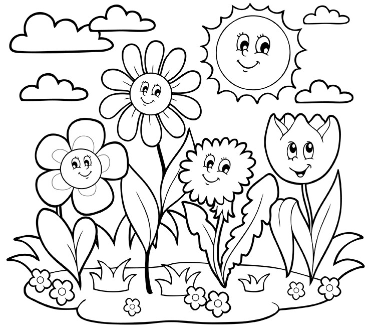 Coloring Pages Of Flowers For Kids
 Growing Things Kids Environment Kids Health National