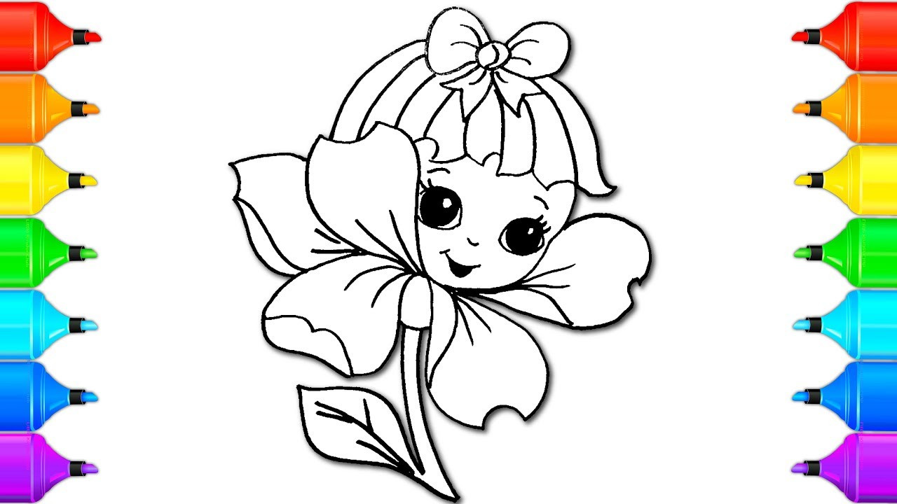 Coloring Pages Of Flowers For Kids
 How to Color and Draw Flower Coloring Painting Pages