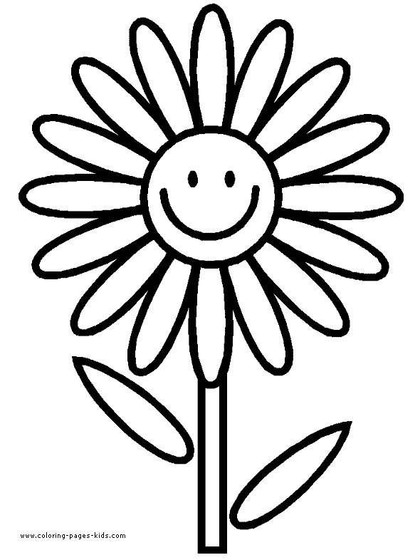 Coloring Pages Of Flowers For Kids
 Picture A Flower To Color Beautiful Flowers