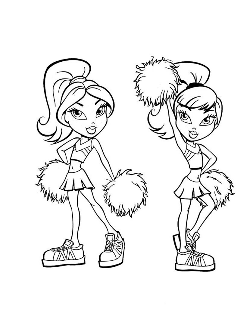 Coloring Pages Of Girls
 Bratz pom pom girls coloring pages Hellokids
