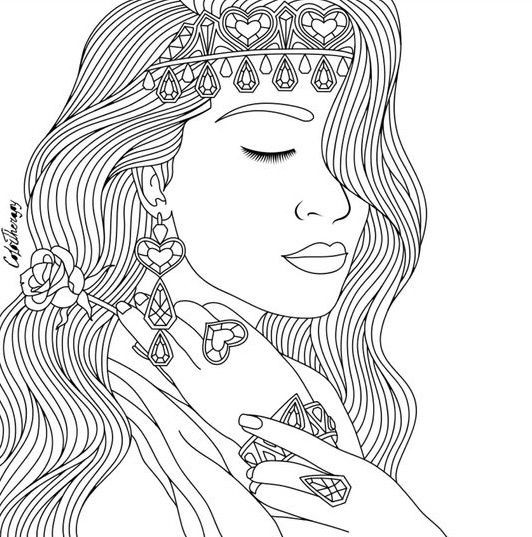 Coloring Pages Of Pretty Girls
 Pretty Lady