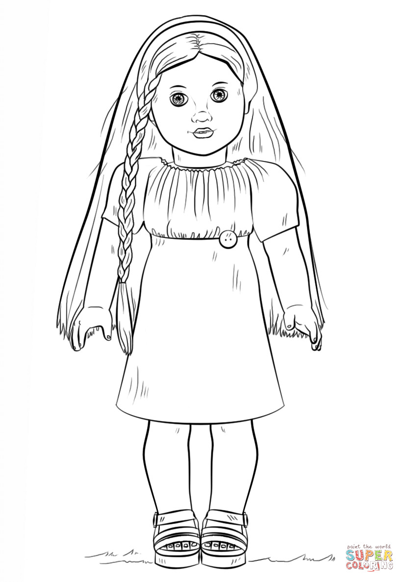 Coloring Pages To Print For Girls
 American Girl Doll Julie coloring page
