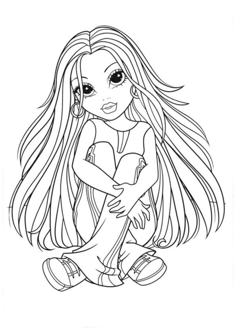Coloring Pages To Print For Girls
 American Girl Doll Drawing at GetDrawings