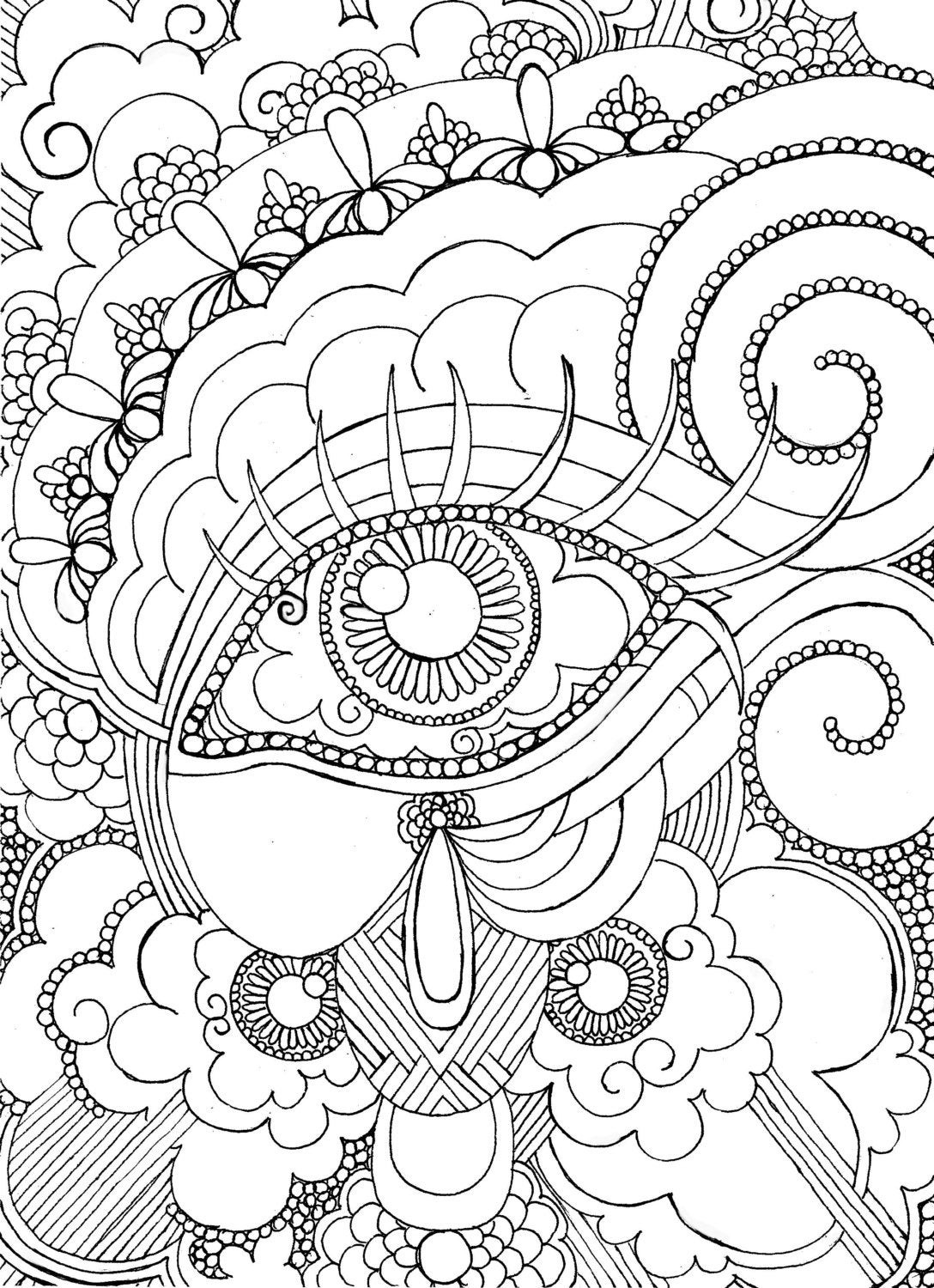 Coloring Sheet For Adults
 Eye Want To Be Colored Adult Coloring Page Steampunk