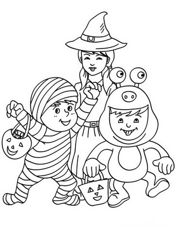 Coloring Sheets For Kids Halloween
 Fun and Spooky Halloween Coloring Pages Costumes family