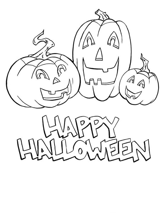 Coloring Sheets For Kids Halloween
 halloween coloring pages Happy Halloween Coloring Pages