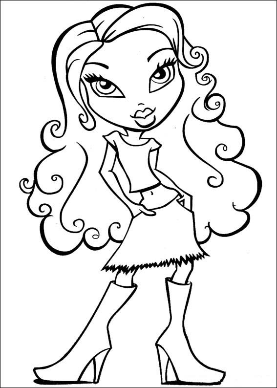 Coloring Sheets Of Girls
 Bratz Coloring Pages Free Printable Coloring Pages