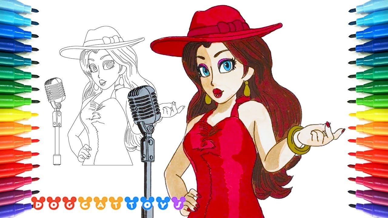 Coloring Videos For Kids
 How to Draw Super Mario Odyssey Pauline 153