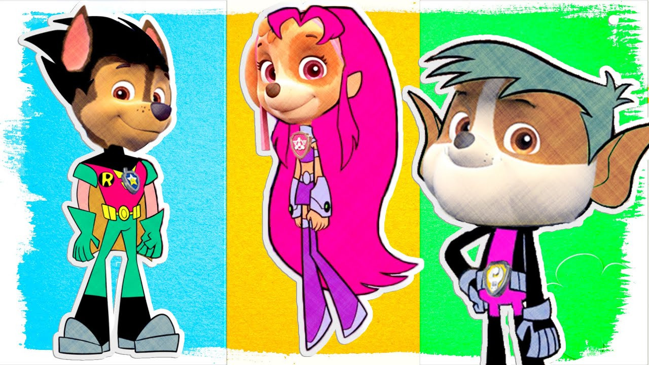 Coloring Videos For Kids
 PAW Patrol as Teen Titans Go