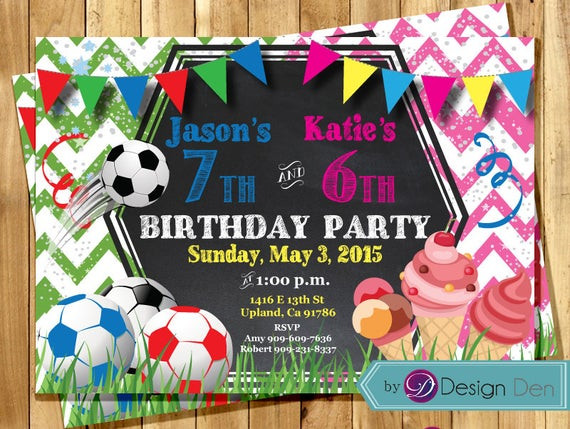 Combined Birthday Party Invitations
 Kids JOINT Birthday party Invitations bined Party