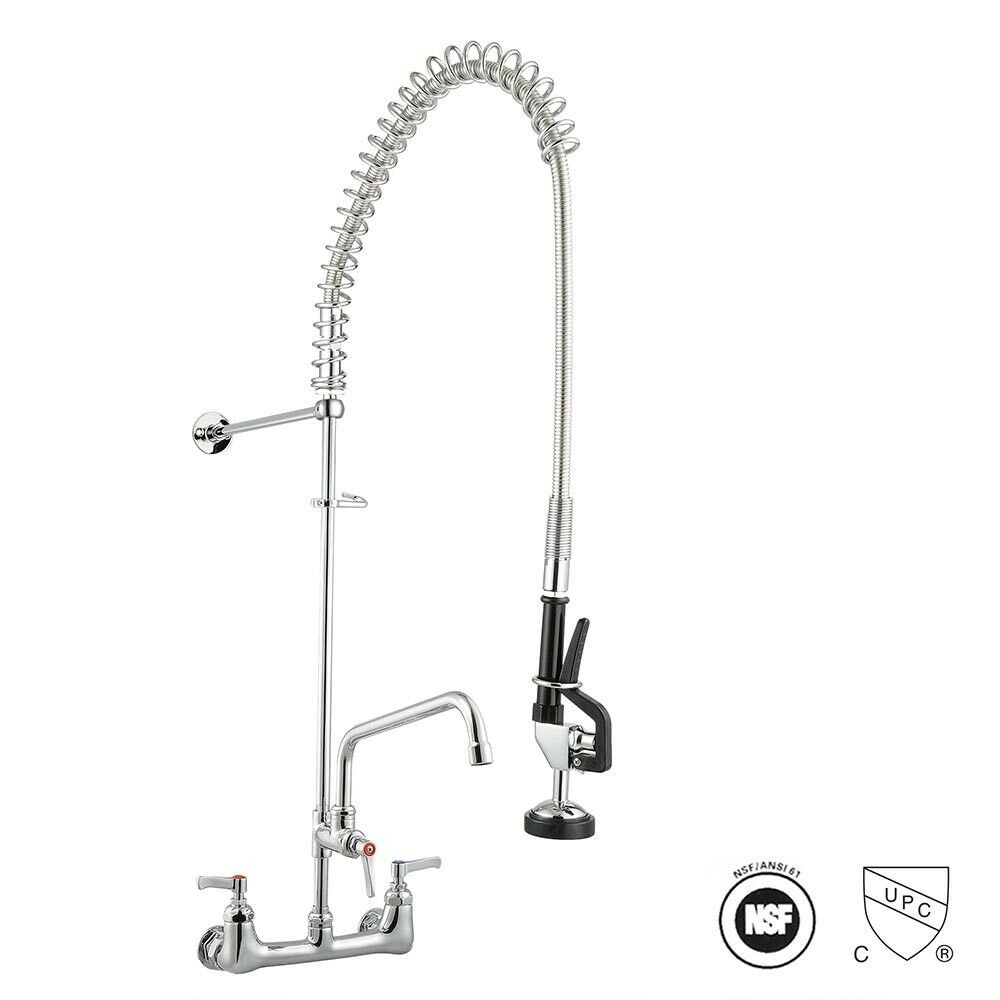 Commercial Kitchen Faucets Wall Mounted
 mercial Wall Mount Pre Rinse Unit Sprayer Kitchen &12