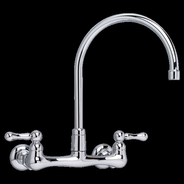 Commercial Kitchen Faucets Wall Mounted
 Heritage Wall Mounted Gooseneck Faucet American Standard