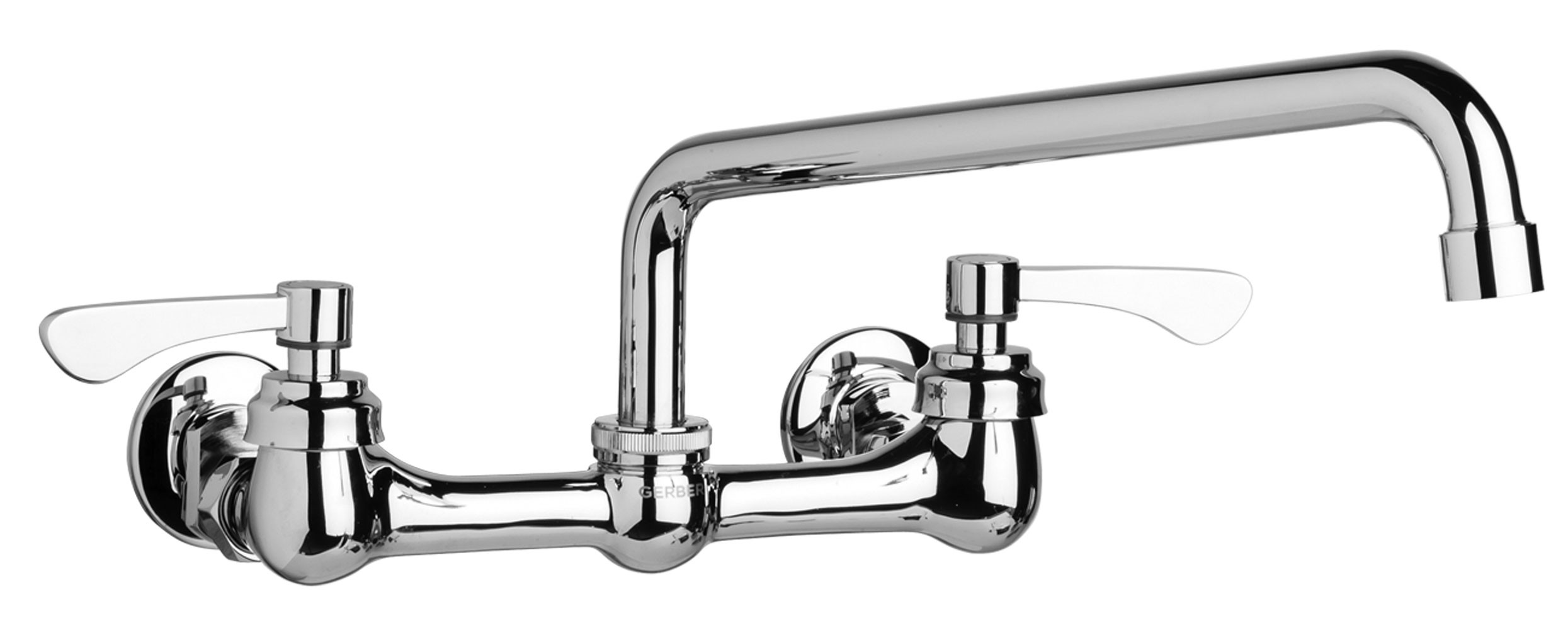 Commercial Kitchen Faucets Wall Mounted
 mercial Two Handle Wall Mount Kitchen Faucet w Lever