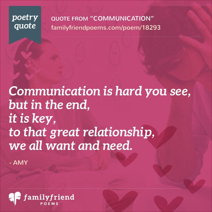 Communication In A Relationship Quotes
 Love Poems about Relationships