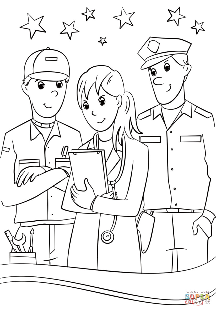 Community Helpers Coloring Pages For Toddlers
 worksheet munity Helpers Worksheet Grass Fedjp