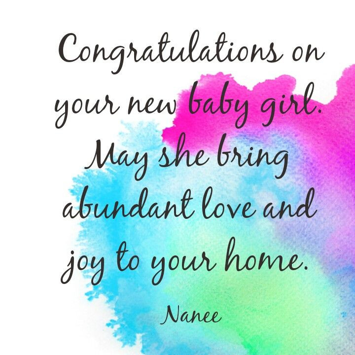 Congrats On Your New Baby Quotes
 Congratulations baby girl