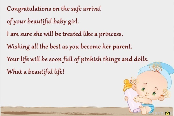 Congrats On Your New Baby Quotes
 Congratulations on the safe arrival of your beautiful baby