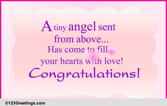 Congrats On Your New Baby Quotes
 An Angel Has e Free New Baby eCards Greeting Cards