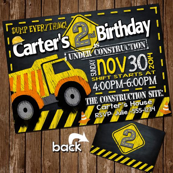 Construction Birthday Invitation
 Construction birthday invitation Construction birthday party