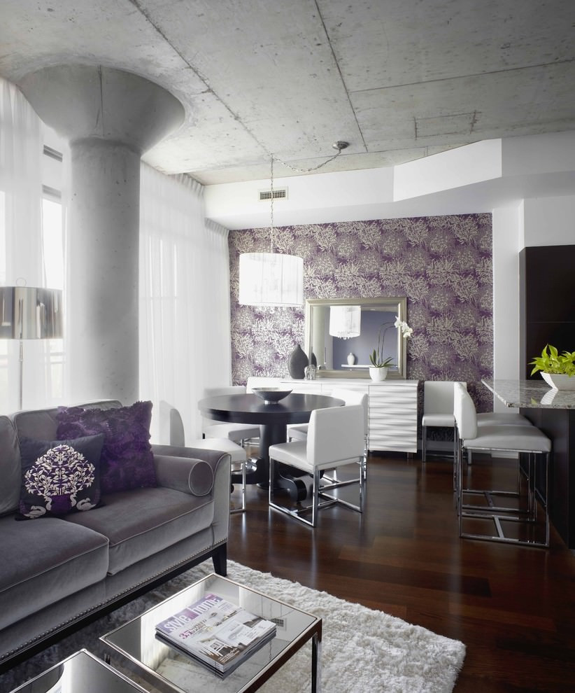 Contemporary Living Room Decor
 23 Floral Wallpaper Designs Decor Ideas