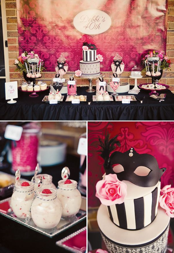 Cool 40Th Birthday Party Ideas
 Chic Masquerade Themed 40th Birthday Party