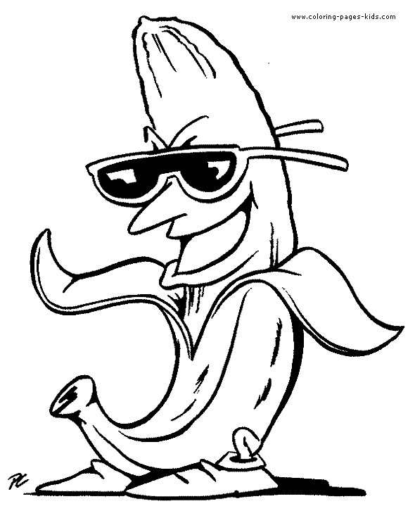 Cool Boys Coloring Pages
 Banana Cool Coloring Pages