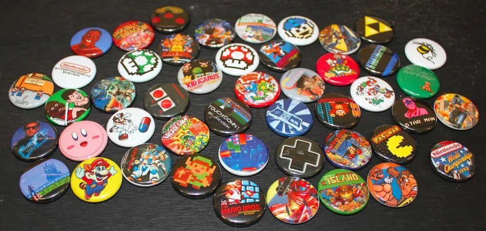Cool Pins
 NES Nintendo Set of 48 1" Pinback Buttons Pins BULK